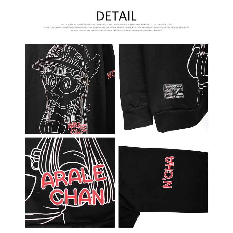 スウェット メンズ 大きいサイズ ドクタースランプ アラレちゃん 裏