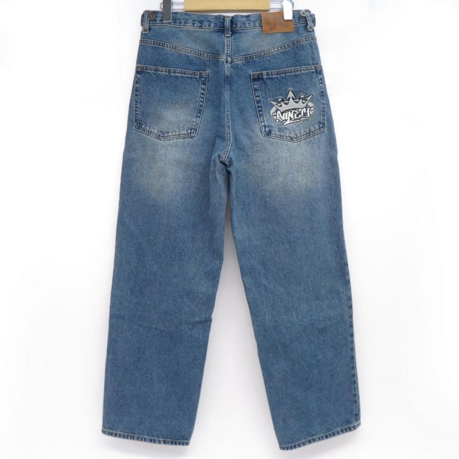 9090 ナインティナインティ King Logo Vintage Tapered Pants デニム