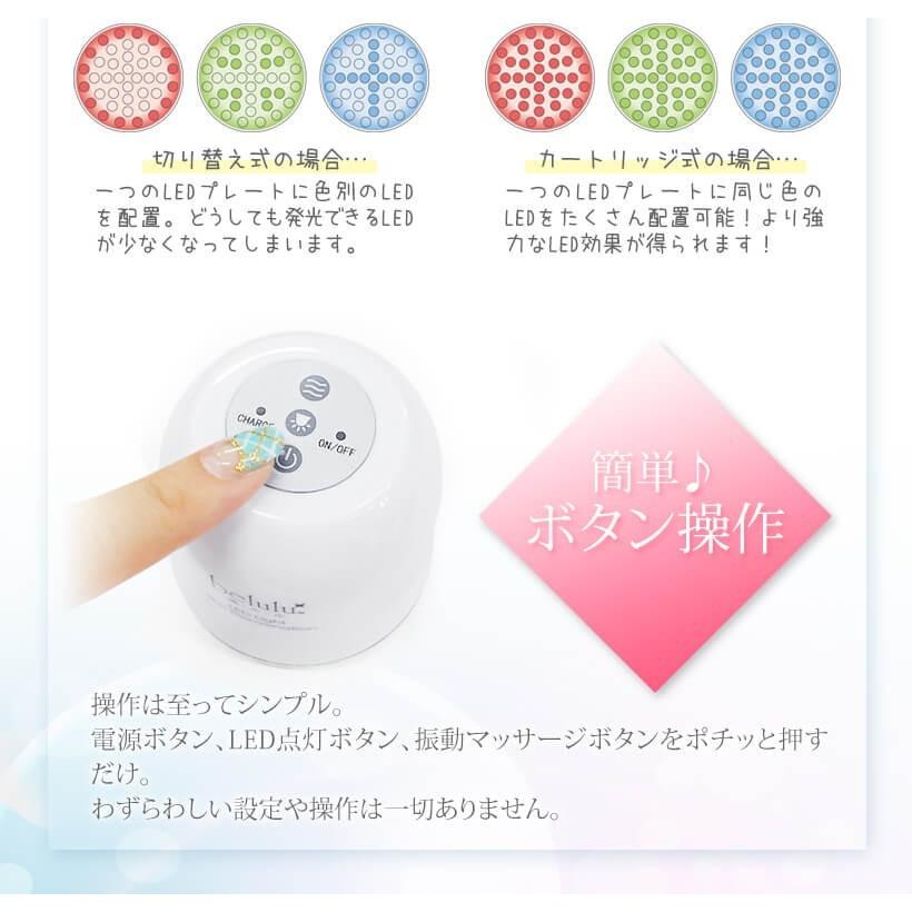 belulu 美顔器 光美容器 赤色LED 青色LED 毛穴ケア 美ルル ヒカリミニ
