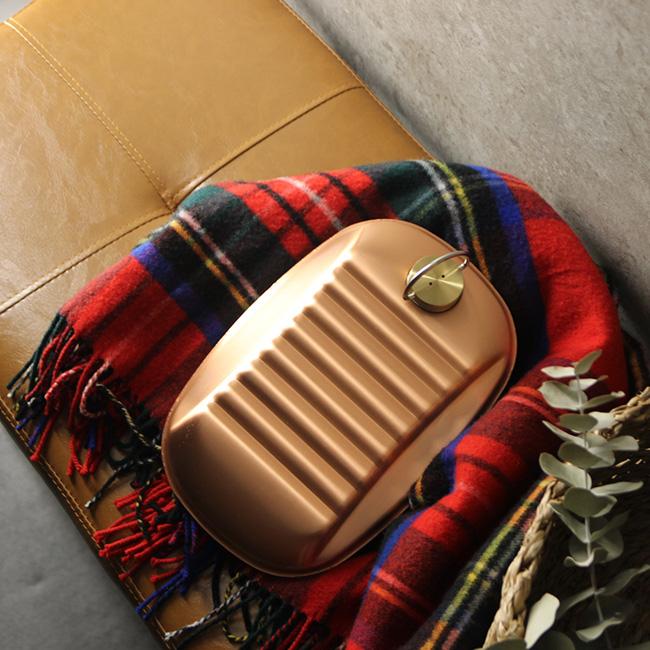 新光堂 純銅湯たんぽ 袋付 小 1.2L S-9395S(湯たんぽ 銅 純銅製