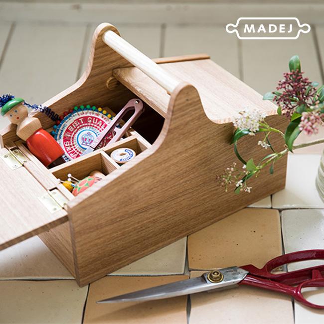 MADEJ マデイ Wood ソーイングボックス(裁縫箱 おしゃれ 木製 裁縫道具