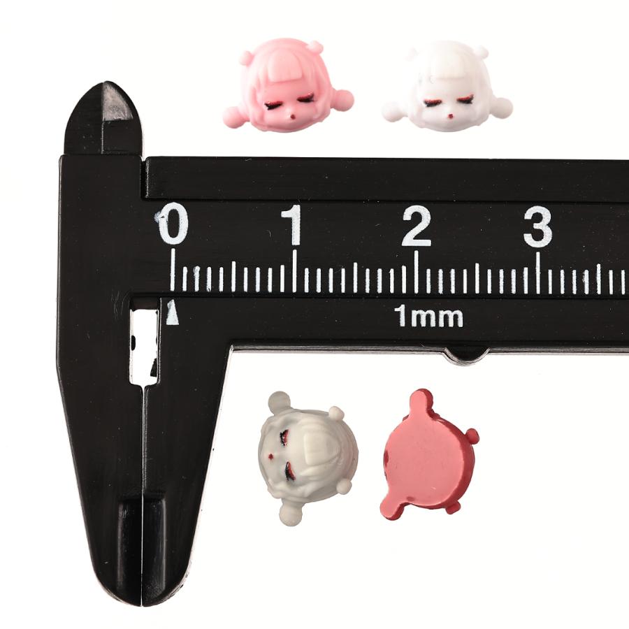 デコパーツ キャラクター 8mm ミックス 250個 3D 顔 ネイルパーツ ミニ