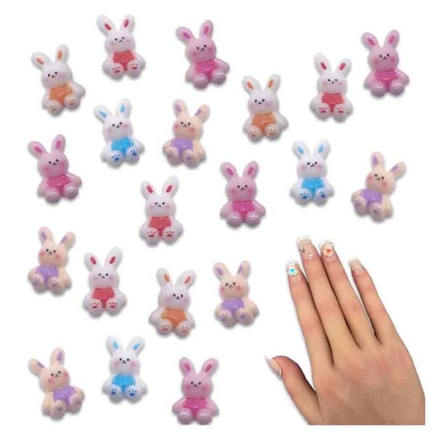 3dネイルパーツ うさぎ どうぶつ ミニチュア ネイルパーツ 3dネイル