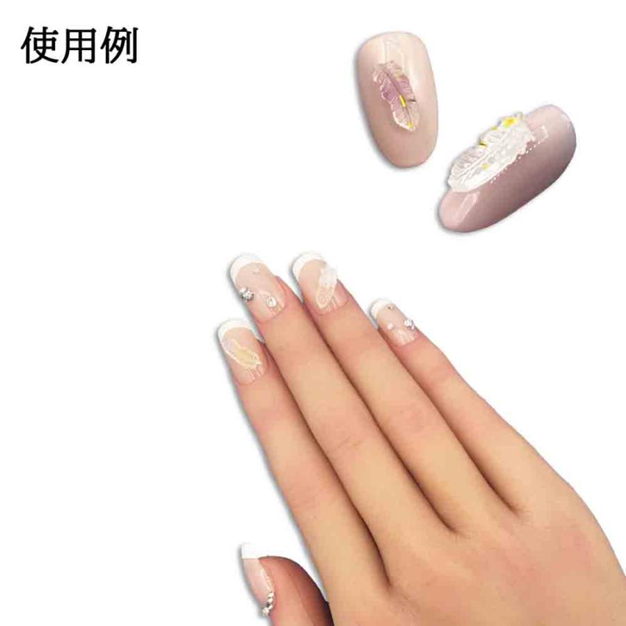 ネイルパーツ 羽 アニマル 11.5mm 鳥 ミックス 100個 クリア 羽根