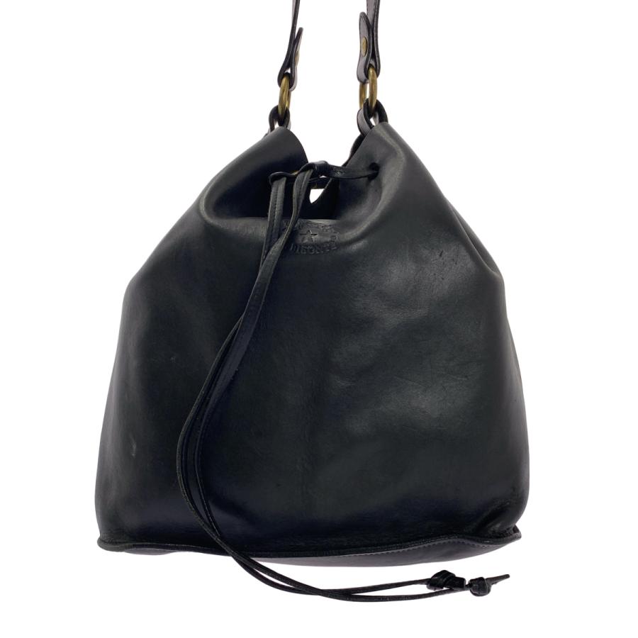 IL BISONTE（イルビゾンテ） レザー 巾着 ショルダーバッグ : KLD