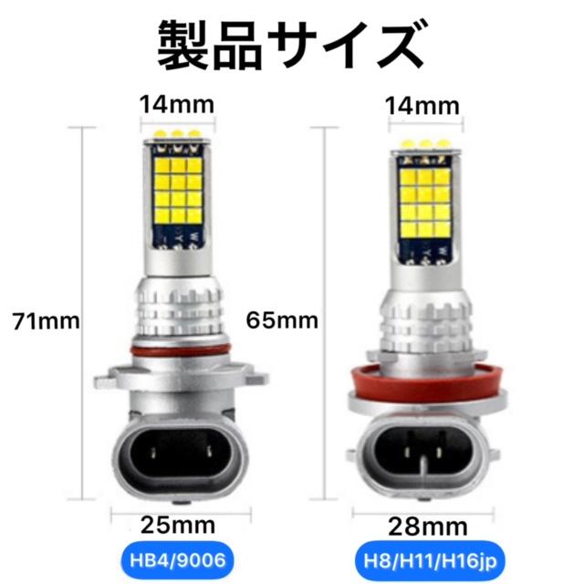 最新LEDフォグランプ H8/H11/H16jp HB4 PSX24w PSX26w ホワイト