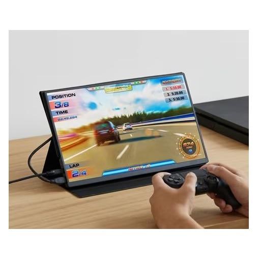 アイリスオーヤマ ポータブルモニター15.6インチ DP-EF164S-B