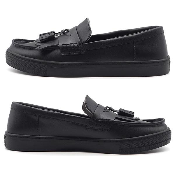 CONVERSE（コンバース） ローファー メンズ 靴 黒 ブラック キルト