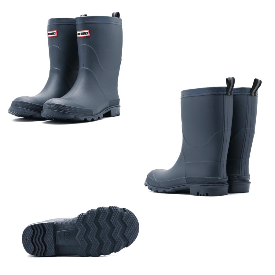 ジュニア レインブーツ 防水 長靴 男の子 ブラック ネイビー 靴 CLIFF