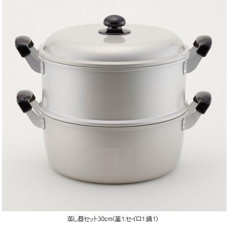 蒸し器セット30cm ご飯の容量約 3升 蓋1+セイロ1+鍋1 ホクア ゆうげ