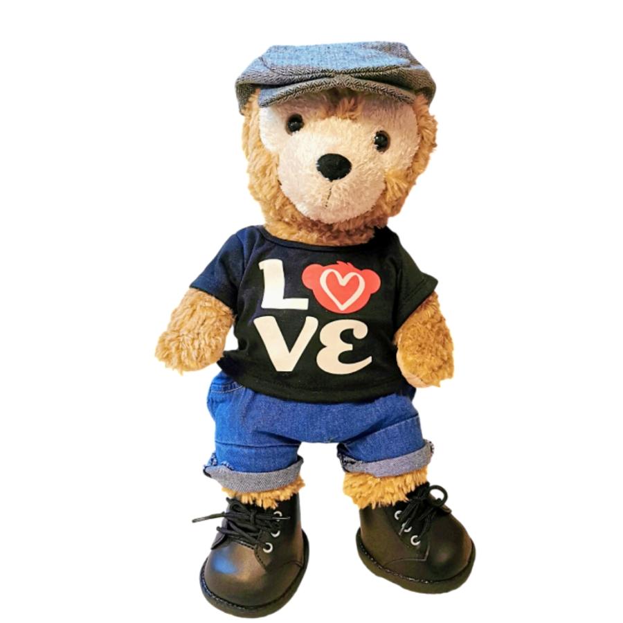 ダッフィー用コンバットブーツ ブラック ビルドアベア ぬいぐるみ服