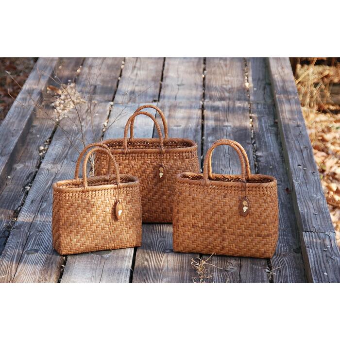 山葡萄 バッグ かごバッグ 沢皮 綱代編 6mm-2 《791132》 バック 鞄