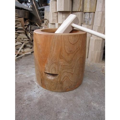 餅つき 臼 4升用 国産高級欅 けやき ケヤキ もちつき ウス うす 杵