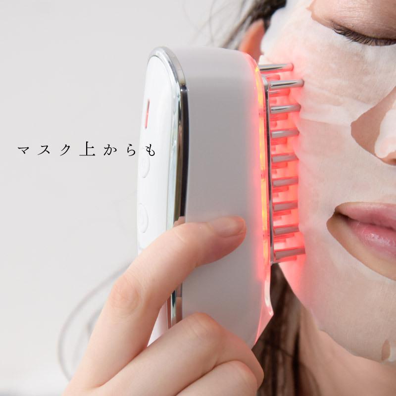 Beapro 電動頭皮ブラシ コードレス EMS RF温感 赤色LED 高速タッピング