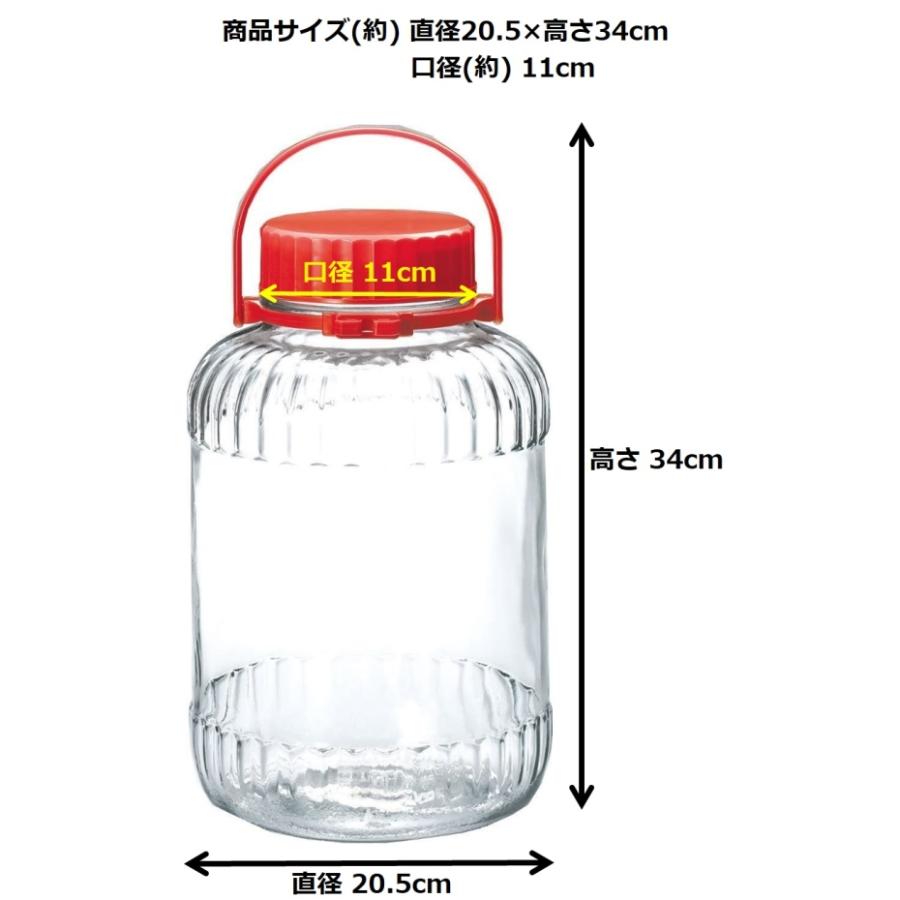 東洋佐々木ガラス 果実酒びん 10号 8L I-71808-R-C-JAN （日本製