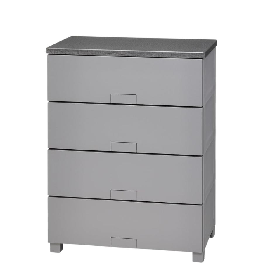 天馬 フィッツチェスト フルフラット 6504 完成品チェスト 4段 グレー