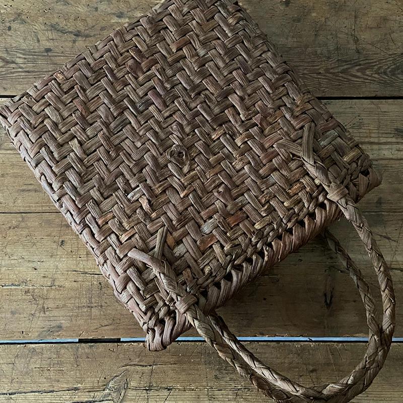 山葡萄かごバッグ 細網代（大）縦長2 YB-104 長野県 純国産 作家 筒井