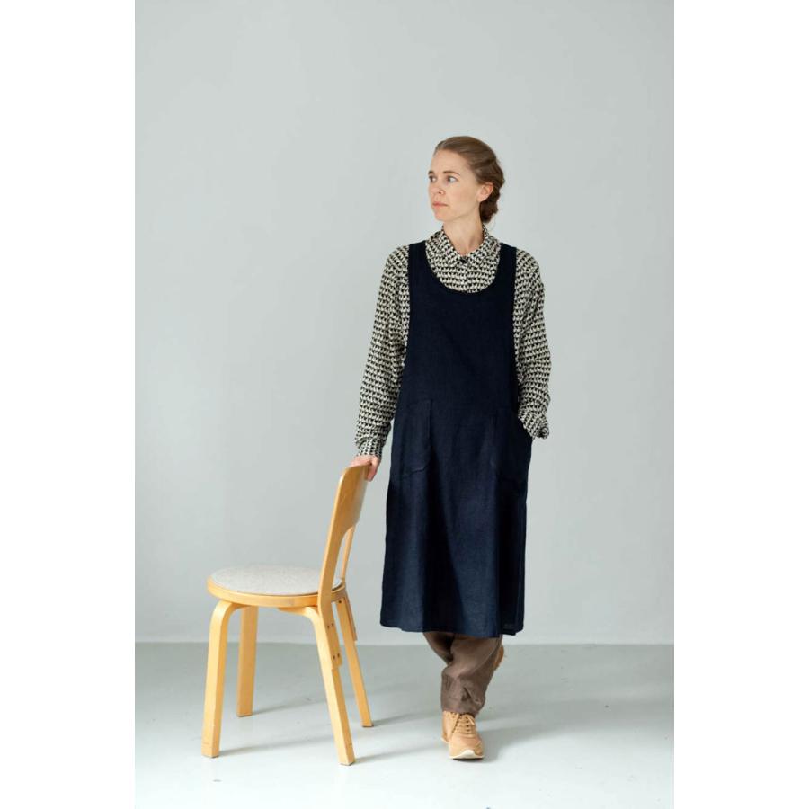 fog linen work（フォグリネンワーク） リネン オーバーエプロン 麻