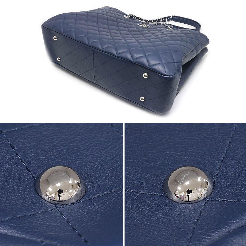 CHANEL（シャネル） マトラッセ チェーントートバッグ A91046 ネイビー