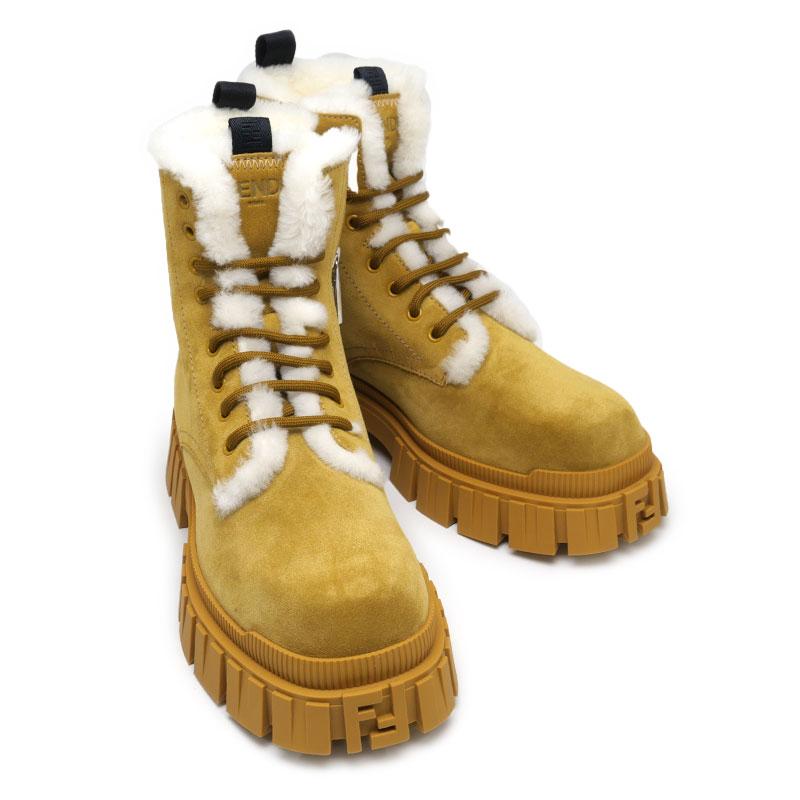 FENDI（フェンディ） スエードムートンブーツ サイズ8 イエロー系