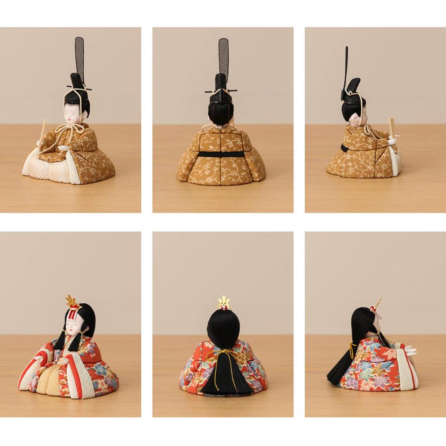 雛人形 コンパクト木目込 木村一秀 友禅さくら アクリル屏風飾