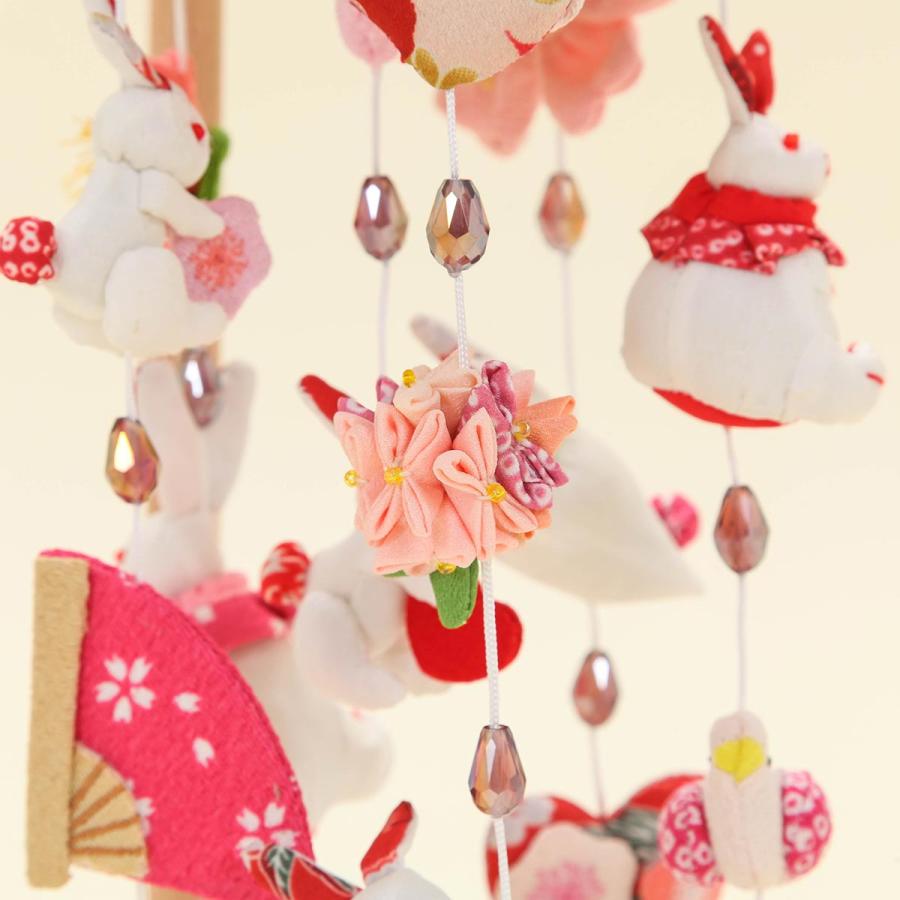 つるし飾り つるし雛 ミニうさぎっ子あみ 縁起 ナチュラル 白木 初節句