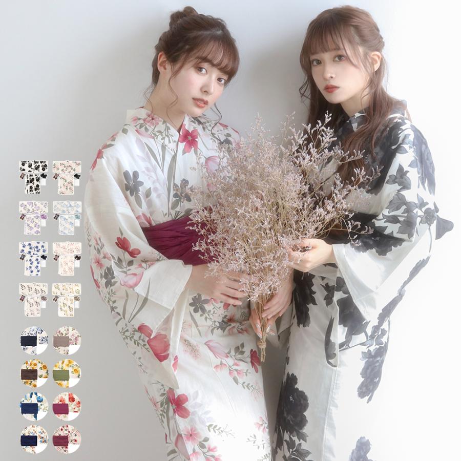 KYOETSU（京越） 1人で簡単着付け 【 セパレート浴衣 豪華4点セット 二