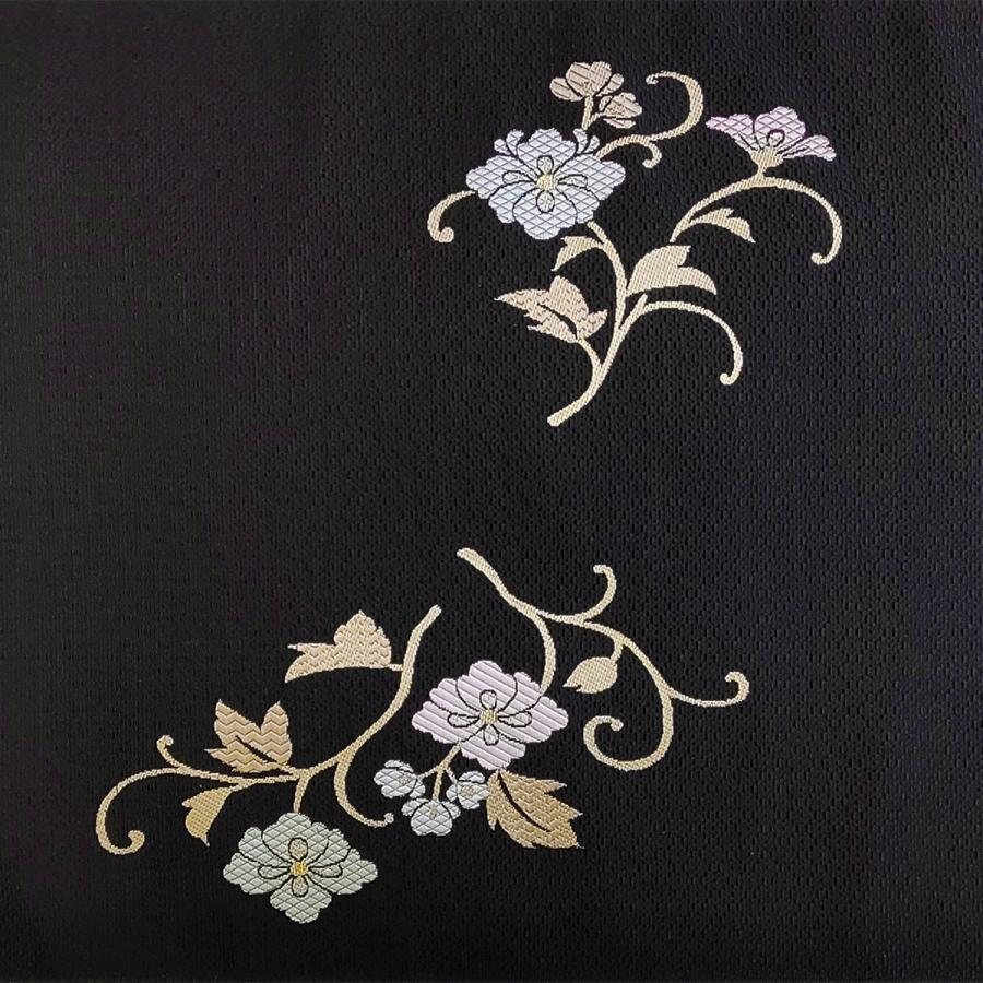 名古屋帯 正絹 黒 唐草 〜エレガントアラベスク〜 ブラック 京玉響