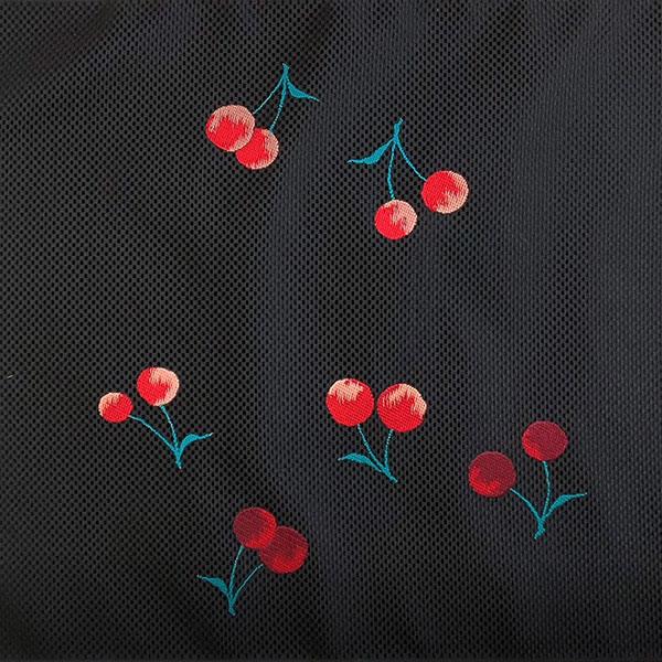 名古屋帯 正絹 黒 サクランボ 〜さくらんぼ〜 ブラック 京玉響 西陣織