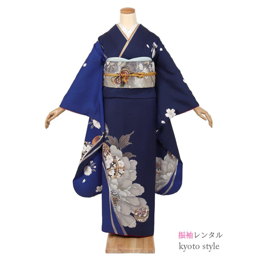 振袖 レンタル 成人式 青 フルセット 結婚式 振袖レンタル パーティー