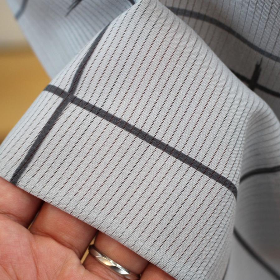 正絹 絽 小紋 仕立て上がり 夏着物 新品 未着用 ライトグレー 薄物