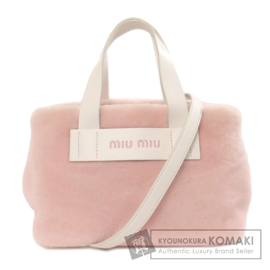 miu miu（ミュウミュウ） 2WAY ハンドバッグ ファー レディース 中古