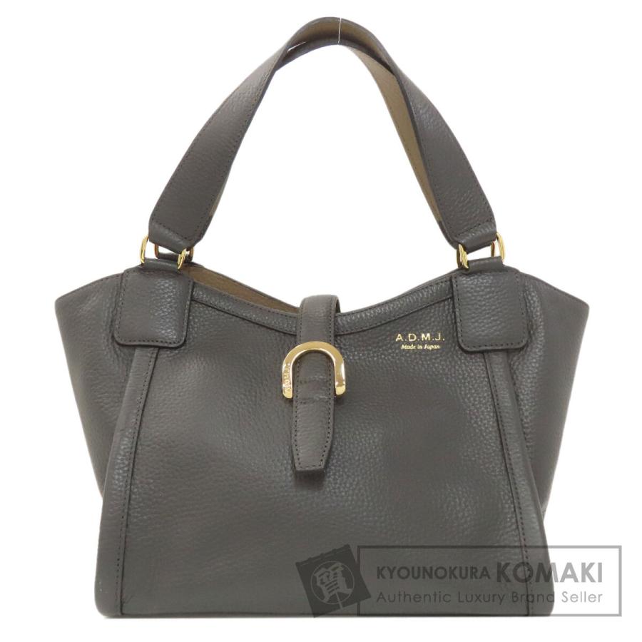 A.D.M.J（エーディーエムジェイ） ADMJ ロゴ ハンドバッグ レザー