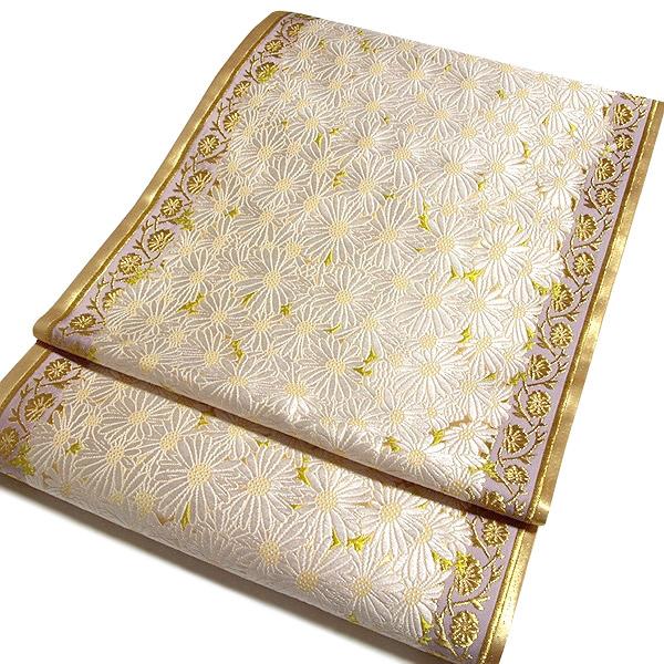 山口美術織物謹織」 唐織 献上春菊文 フォーマル 正絹 最高級 袋帯