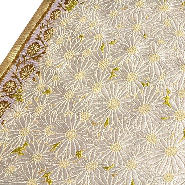 山口美術織物謹織」 唐織 献上春菊文 フォーマル 正絹 最高級 袋帯