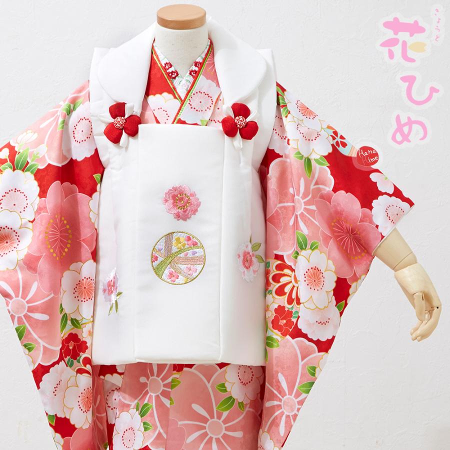 ☆【レンタル】七五三 花ひめ 被布セット レンタル 753 3歳用 はなひめ