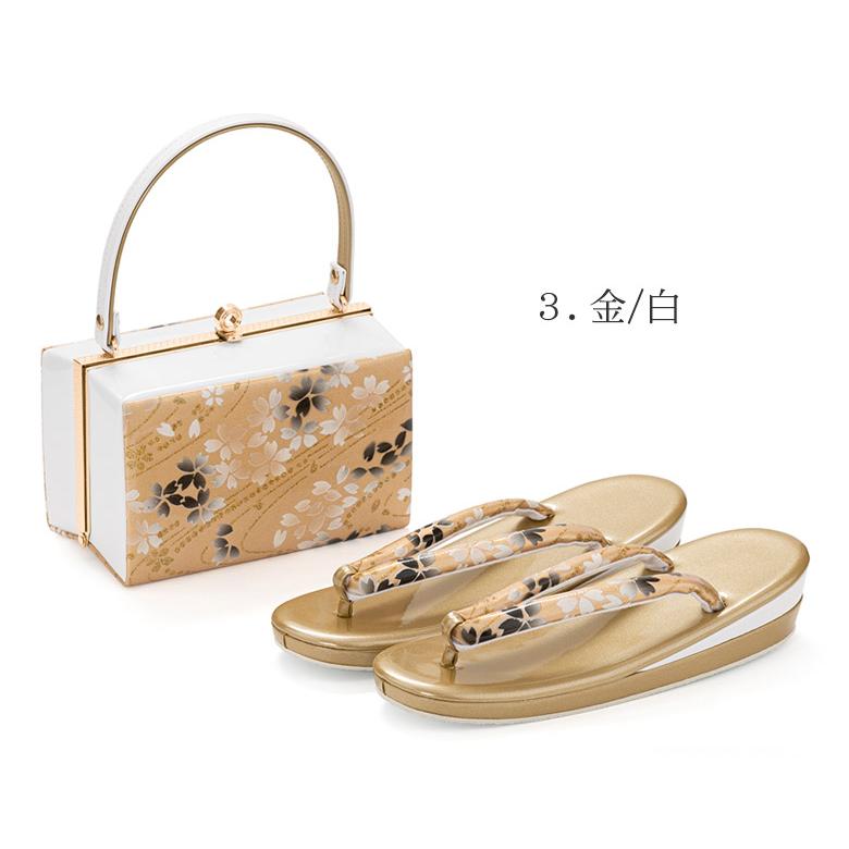 草履バッグセット 成人式 結婚式 sakura スクエア M L LL 3L 大きい