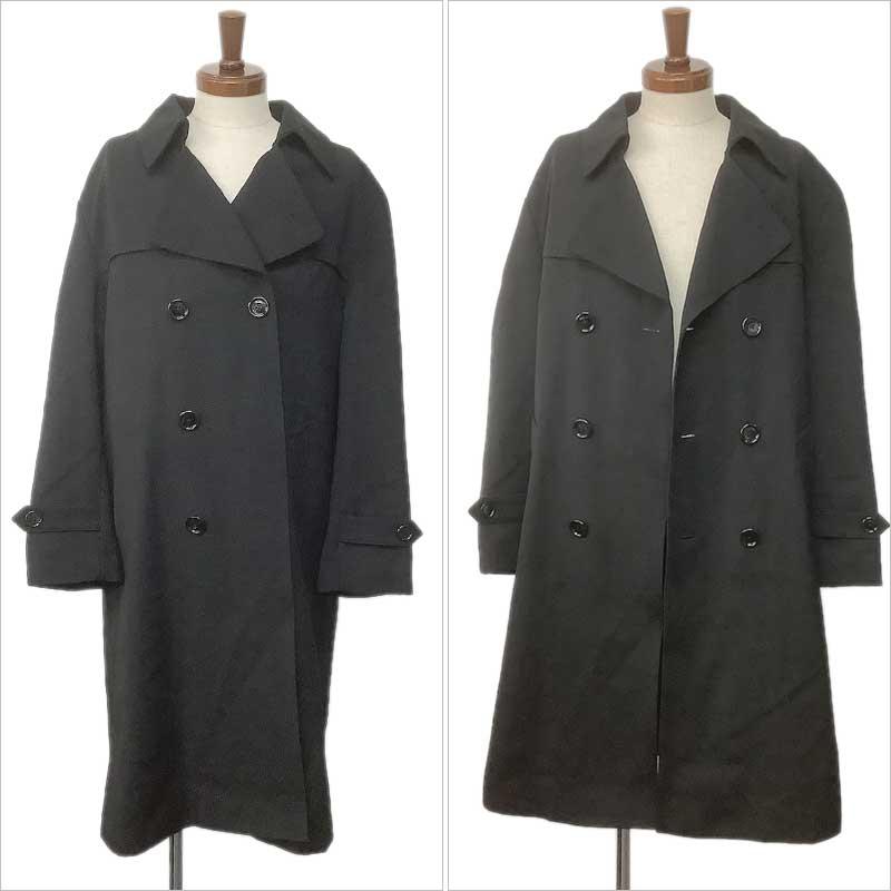 CELINE セリーヌ トレンチコート ウール ポリエステル ブラック #46