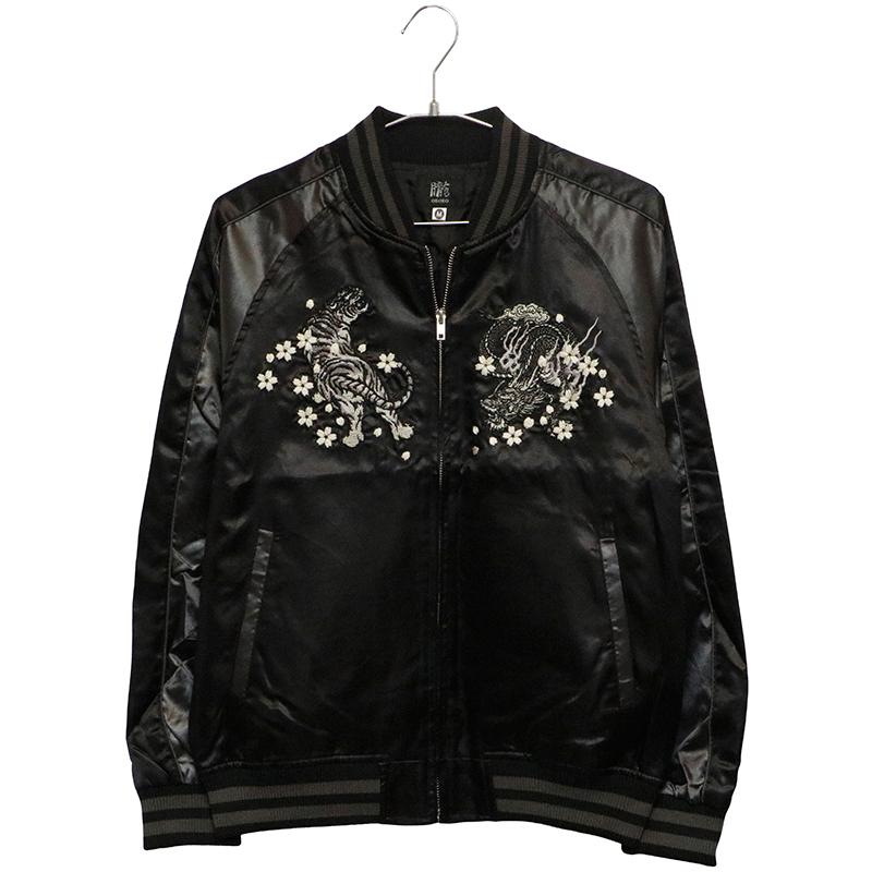 朧 スカジャン おぼろ 龍虎 柄 刺繍 和柄 スカジャン 9001811 和柄