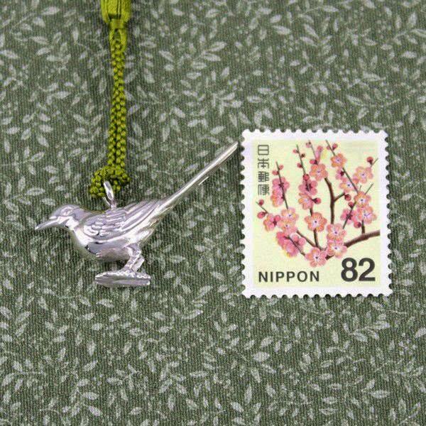 根付（銀製）鶺鴒・せきれい・セキレイ : 京都工芸舎 Yahoo!店 - 通販