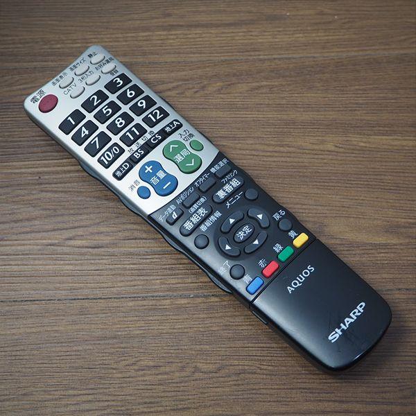 653 シャープ アクオス 32型液晶テレビ リモコン アンテナケーブル 取