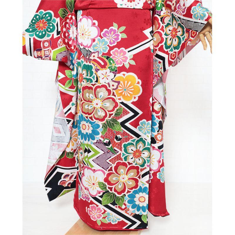 振袖 正絹 新品 仮絵羽 仕立て付き フルセット 長襦袢 袋帯 帯締め