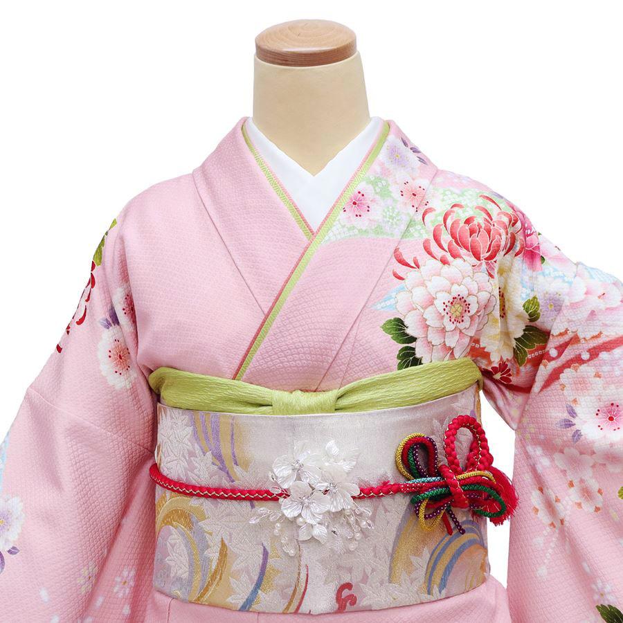 振袖 中古 フルセット 販売 正絹 リサイクル 仕立て上がり 着物 ピンク