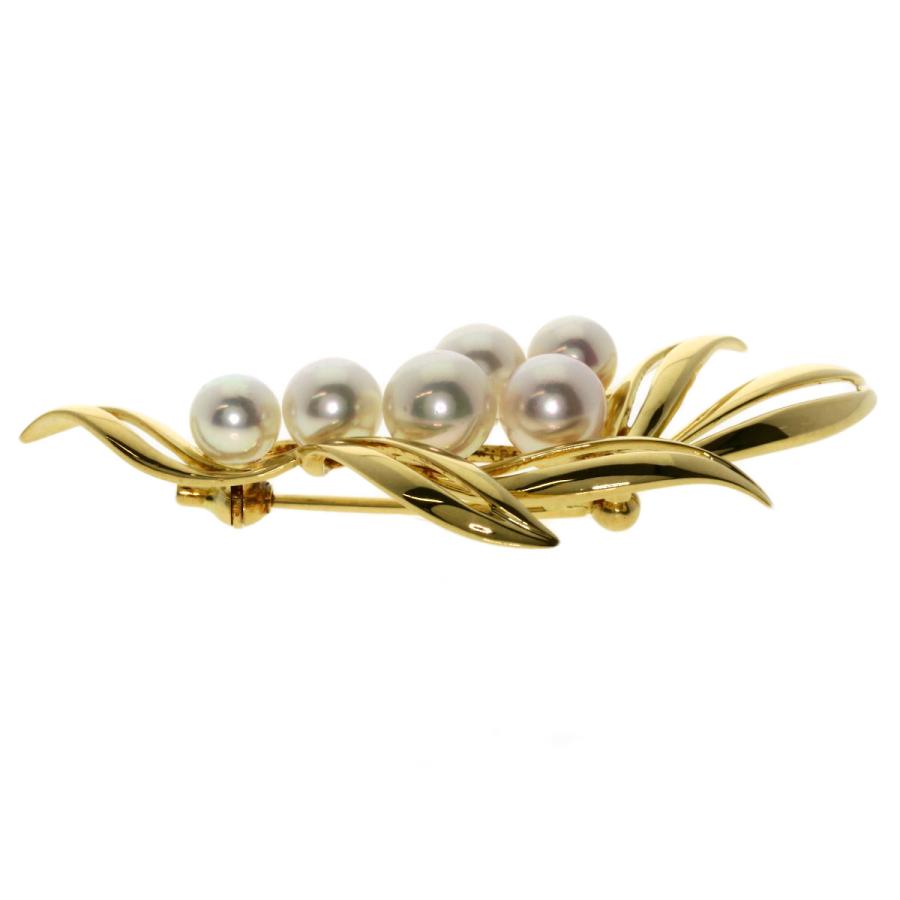 MIKIMOTO（ミキモト） パール 真珠 ブローチ K18イエローゴールド