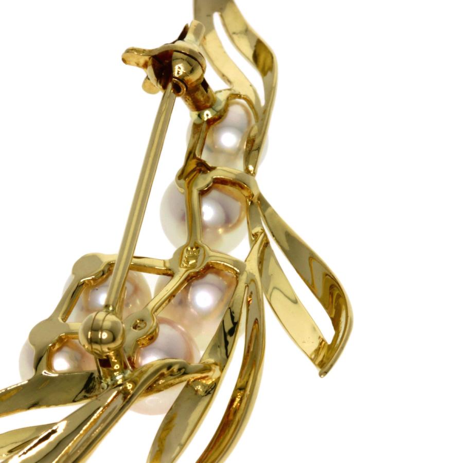 MIKIMOTO（ミキモト） パール 真珠 ブローチ K18イエローゴールド