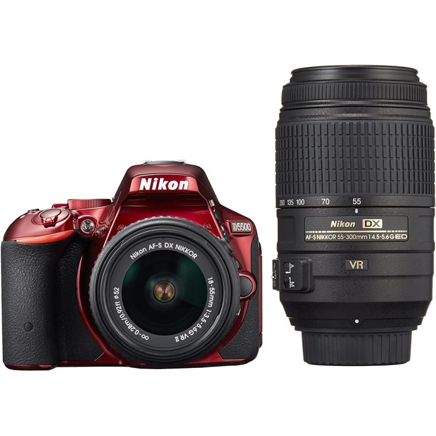 D5000 ニコン デジタル一眼 Nikon D5500 ダブルズームキット レッド