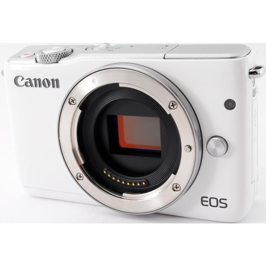 EOS キヤノン ミラーレス一眼 CANON M10 レンズキット ホワイト 中古