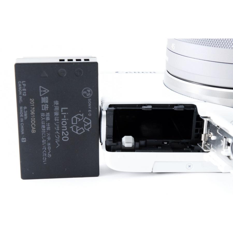 EOS キヤノン ミラーレス一眼 CANON M100 レンズキット ホワイト 中古
