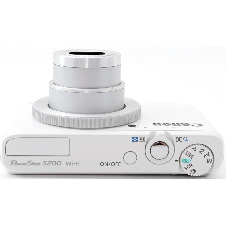 PowerShot キヤノン コンデジ CANON S200 ホワイト 中古 新品SDカード