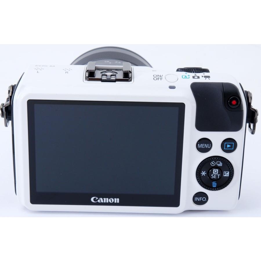 EOS M キヤノン ミラーレス CANON ホワイト レンズキット 中古 新品SD